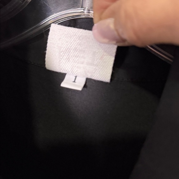 PLANET by Lauren G Black Button Down Front Mochneck Swing Top Size 1 - Picture 11 of 14